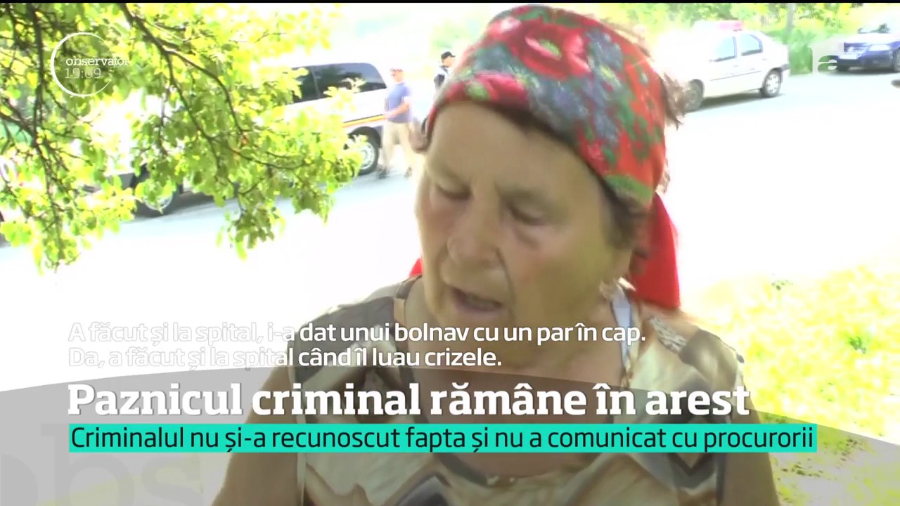 Bărbatul din Neamţ care şi-a ucis mama şi un vecin a fost arestat pentru 30 de zile