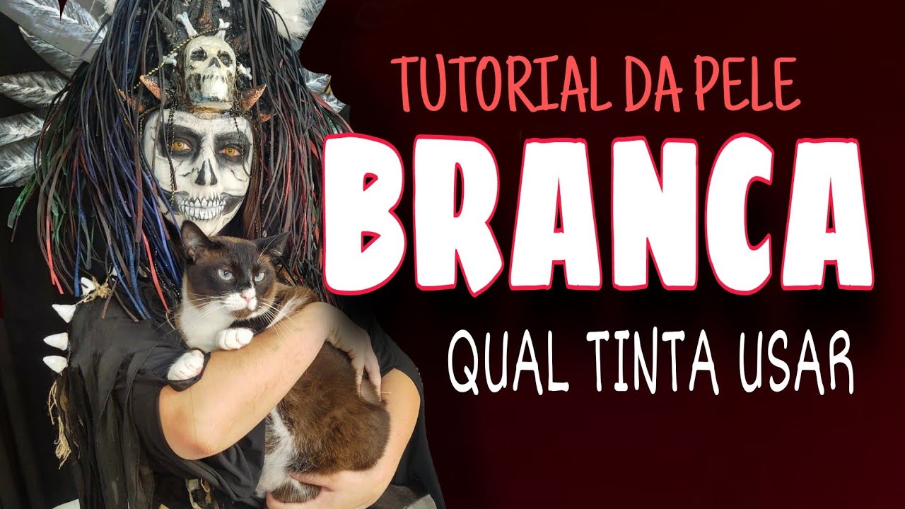 ESPECIAL DE HALLOWEEN 💀 Tutorial da pele branca. Qual tinta usar para maquiagem do rosto branco