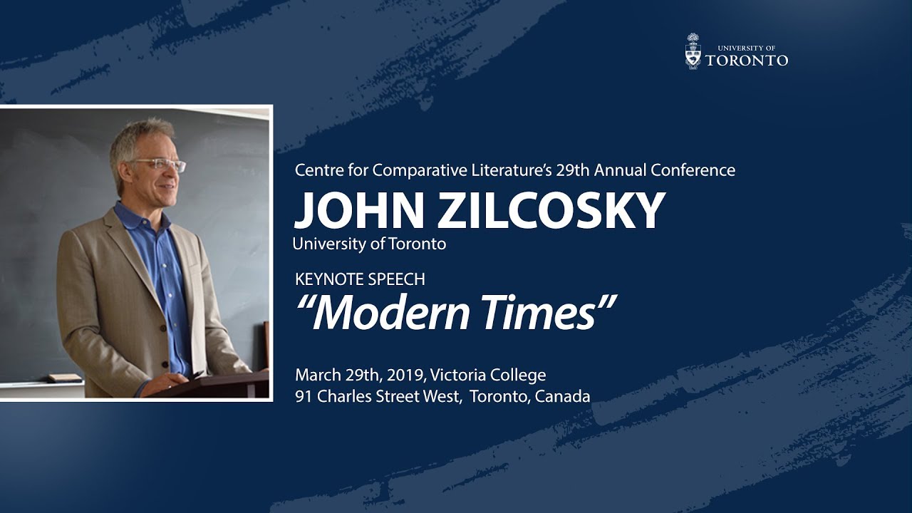 John Zilcosky's lecture:  “Modern Times”