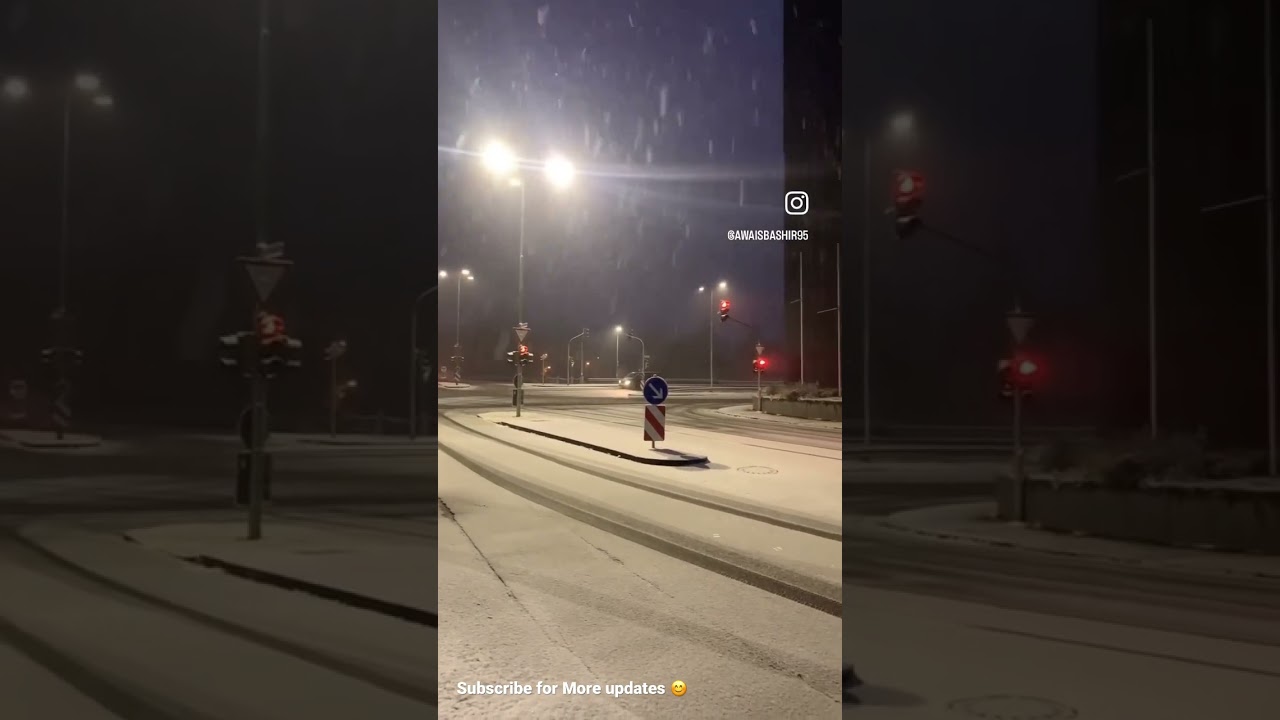 Snow fall in kaiserslautern, Germany 🇩🇪