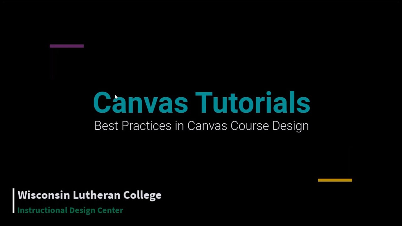Best Practices in Canvas Course Design