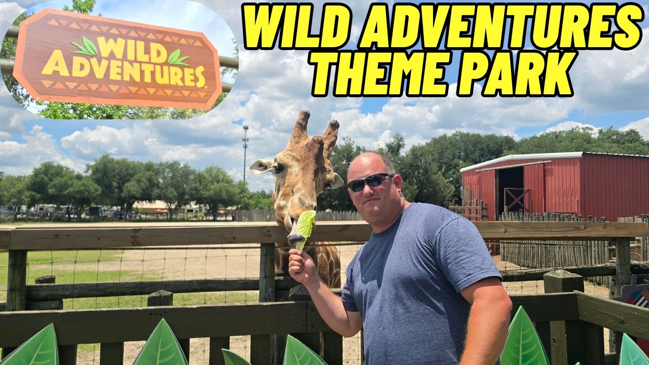 Веселый день в парке развлечений Wild Adventures в Валдосте, штат Джорджия: аттракционы, животные...