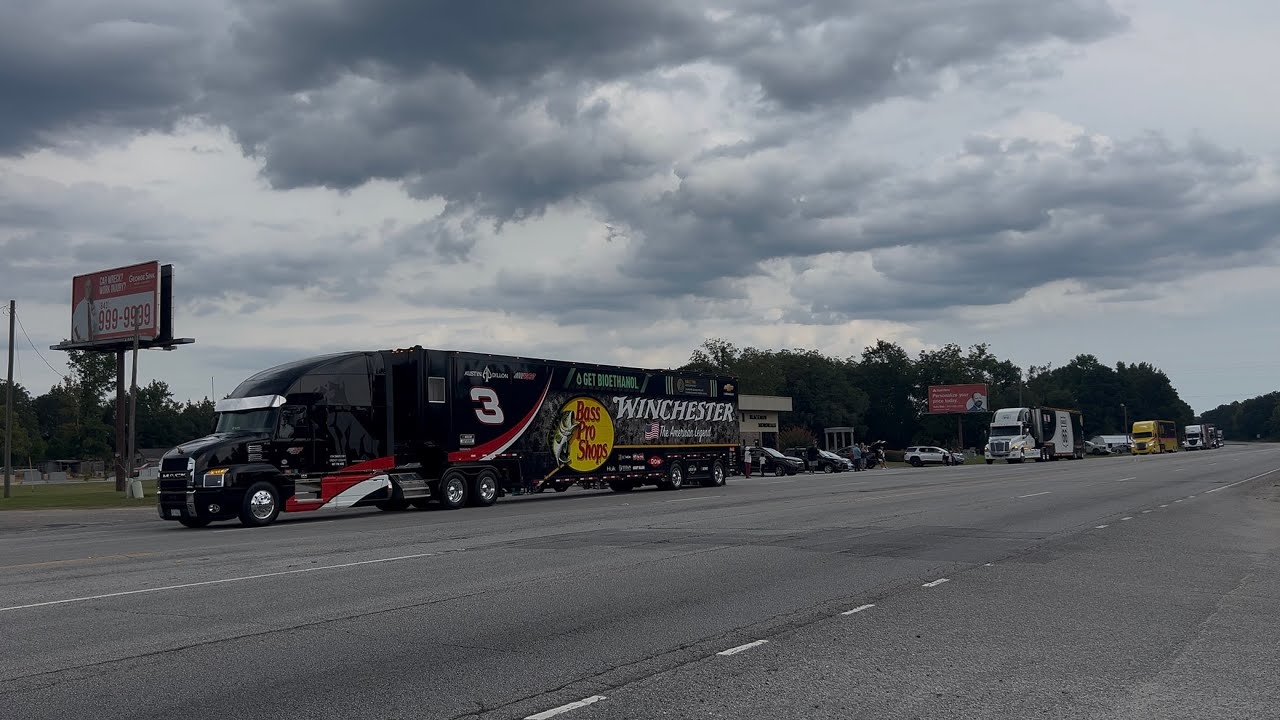 NASCAR car hauler parade part 1