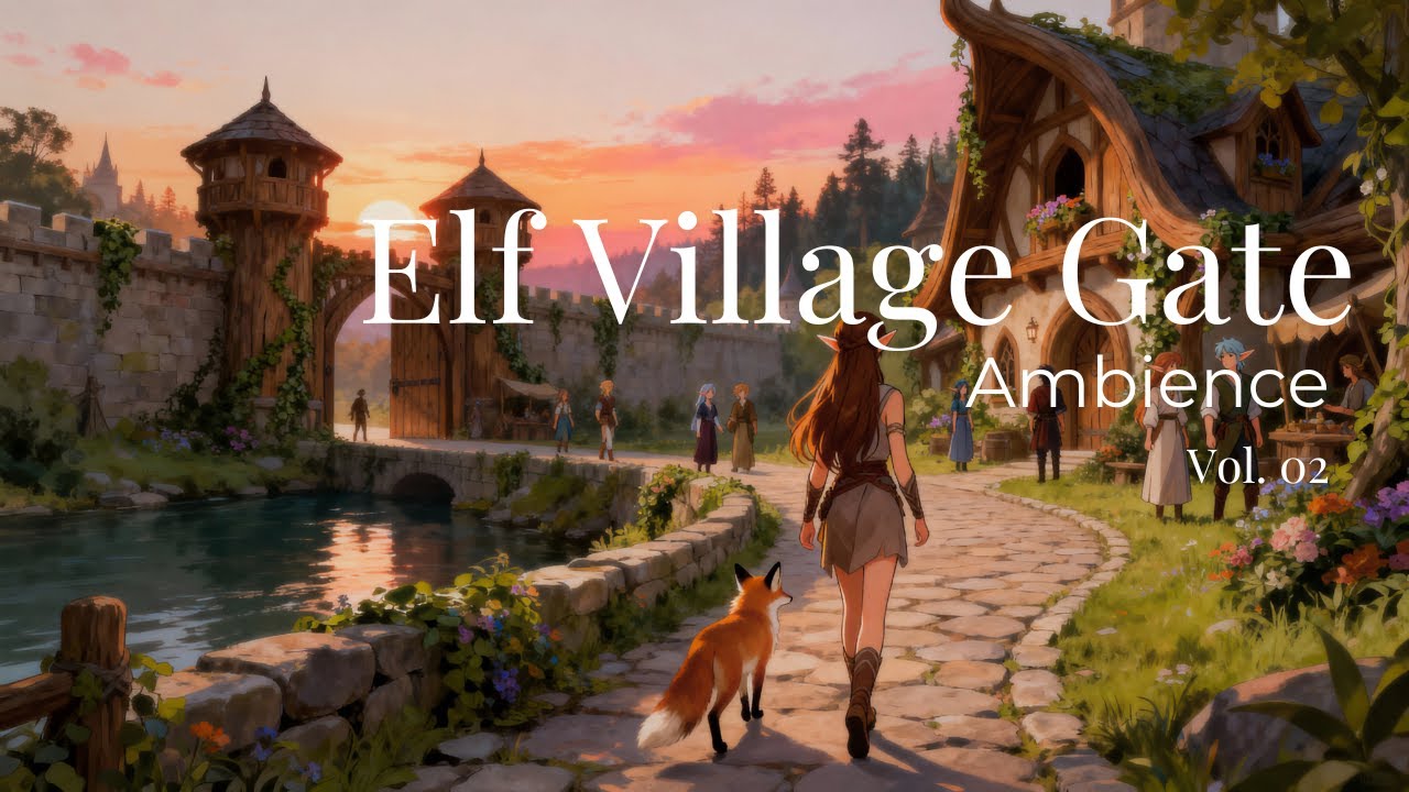 Fantasy Music Vol. 02 | Elf Village Gate Ambience | Focus & Relaxation