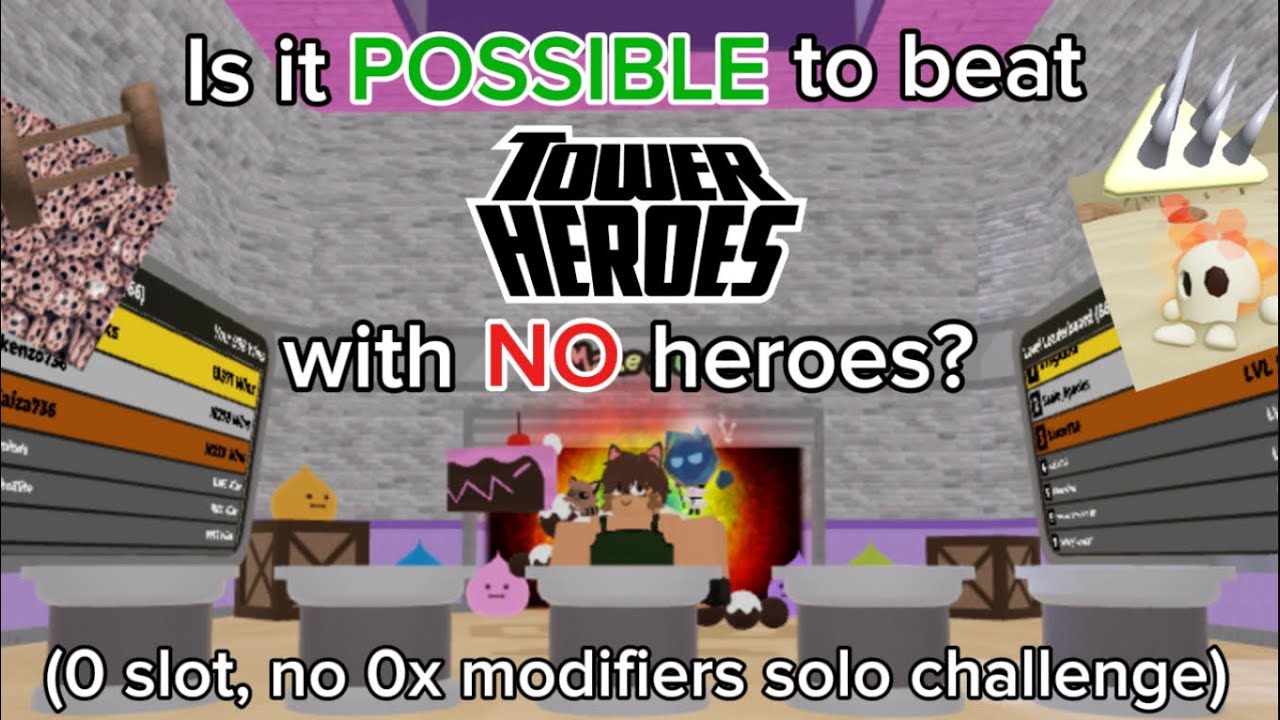 Is it possible to beat a Tower Heroes match with NO HEROES?