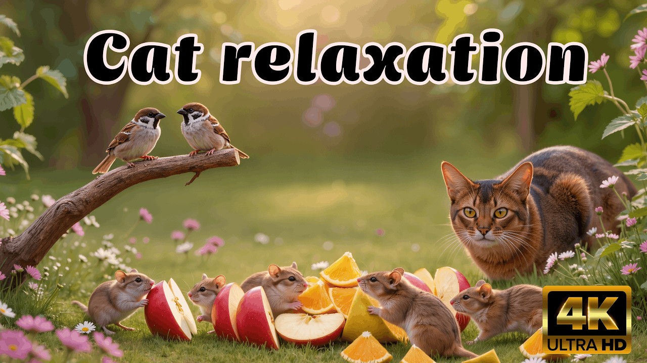 TV FOR CATS - The Science of Scientifically Chosen Sights & Sounds for Your Cat! @Nature 4K TV 133