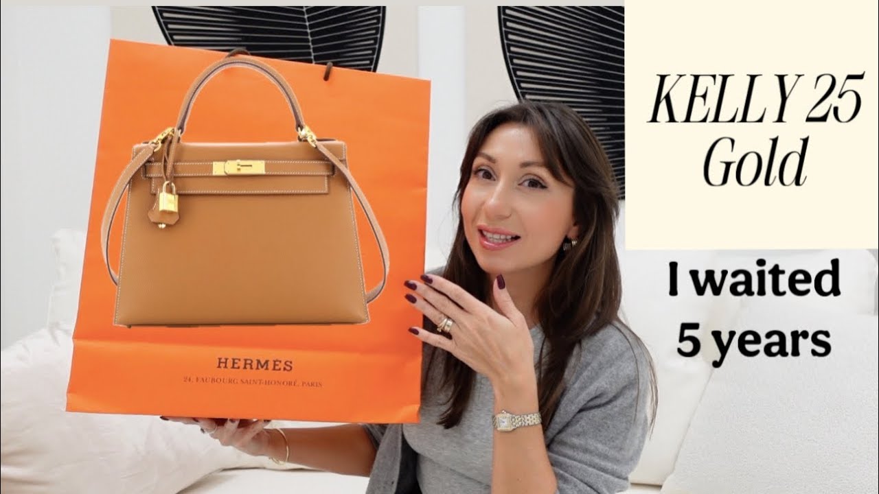 Распаковка сумки Hermes Kelly 25! 🍂🧡 Как я её получила после 5 лет ожидания? Примерка