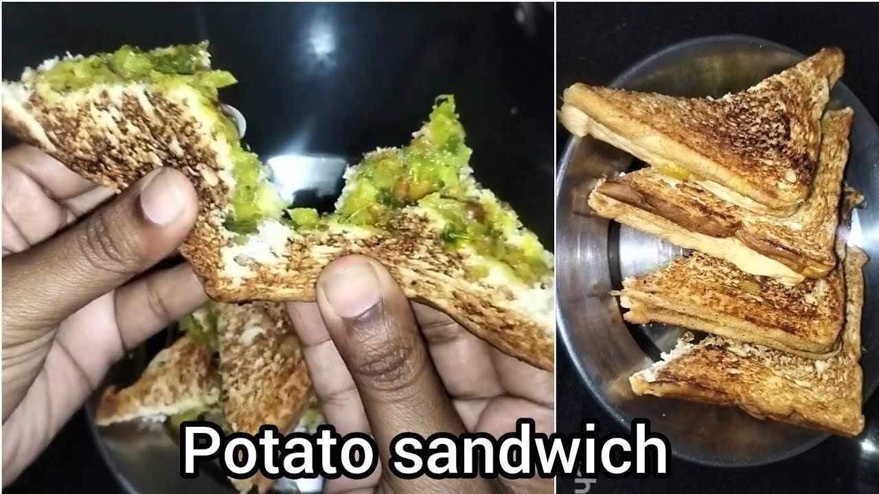 Aaloo pallya stuffed bread sandwich / potato Bread sandwich without green chutny Snacks recipe