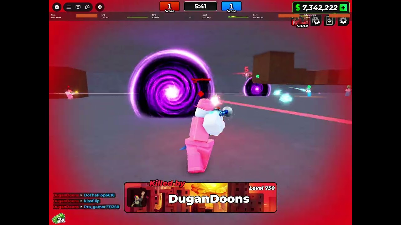 Me and @VCRGame88 vs wannabe pros. Roblox Flag wars