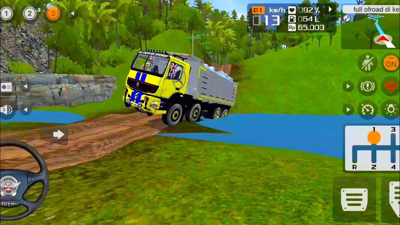 🔥Wheeler 12 Bharat Benz Truck Mod Bus Simulator Indonesia Game Play 😱bussid 