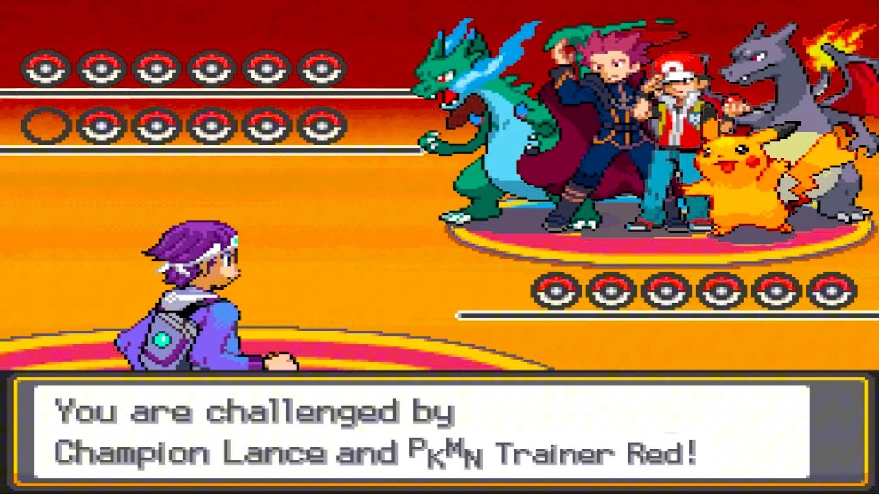Pokemon Garbage Gold Deluxe - vs Corrupted Champion Lance & Red (6v11, Back-to-Back Singles)
