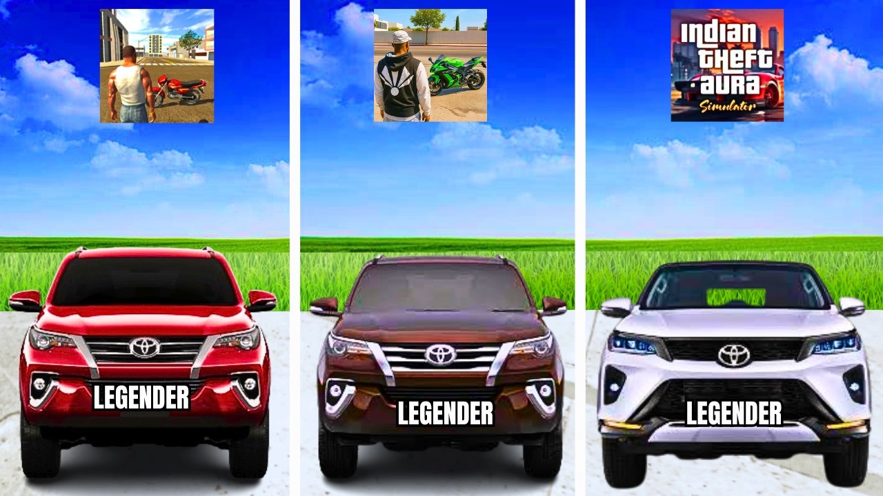 WHICH IS BEST FORTUNER LEGENDER IN ALL INDIAN GTA 5 GAMES 🔥