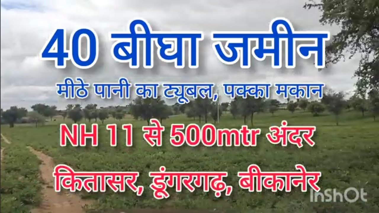 40 bigha land for sale just 500mtr from NH 11 #kitasar #dungargarh #bikaner