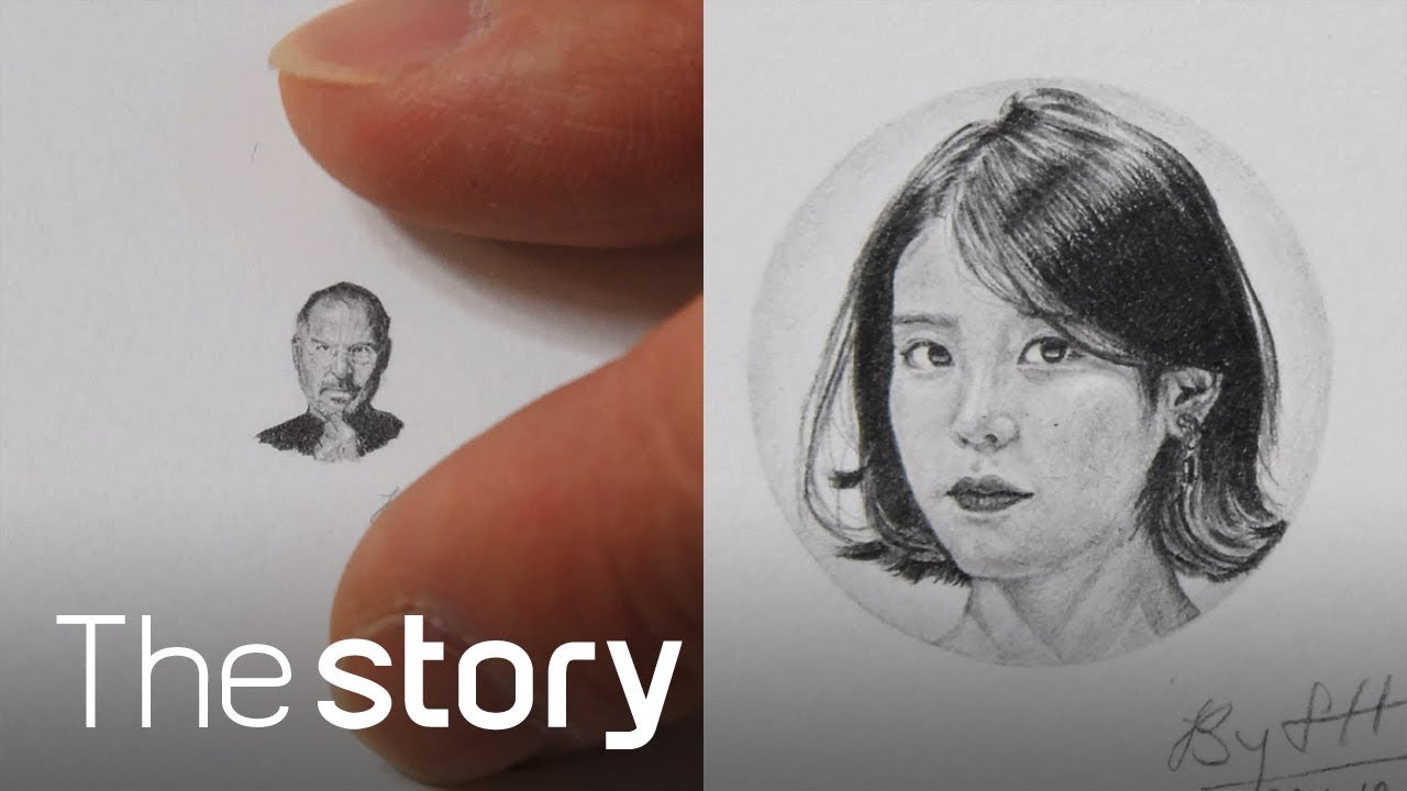 스티브 잡스, 아이유... 세상에서 제일 작게 그린 그림 등장! : 나노드로잉 심현대 (ENG/KOR/JPN sub)