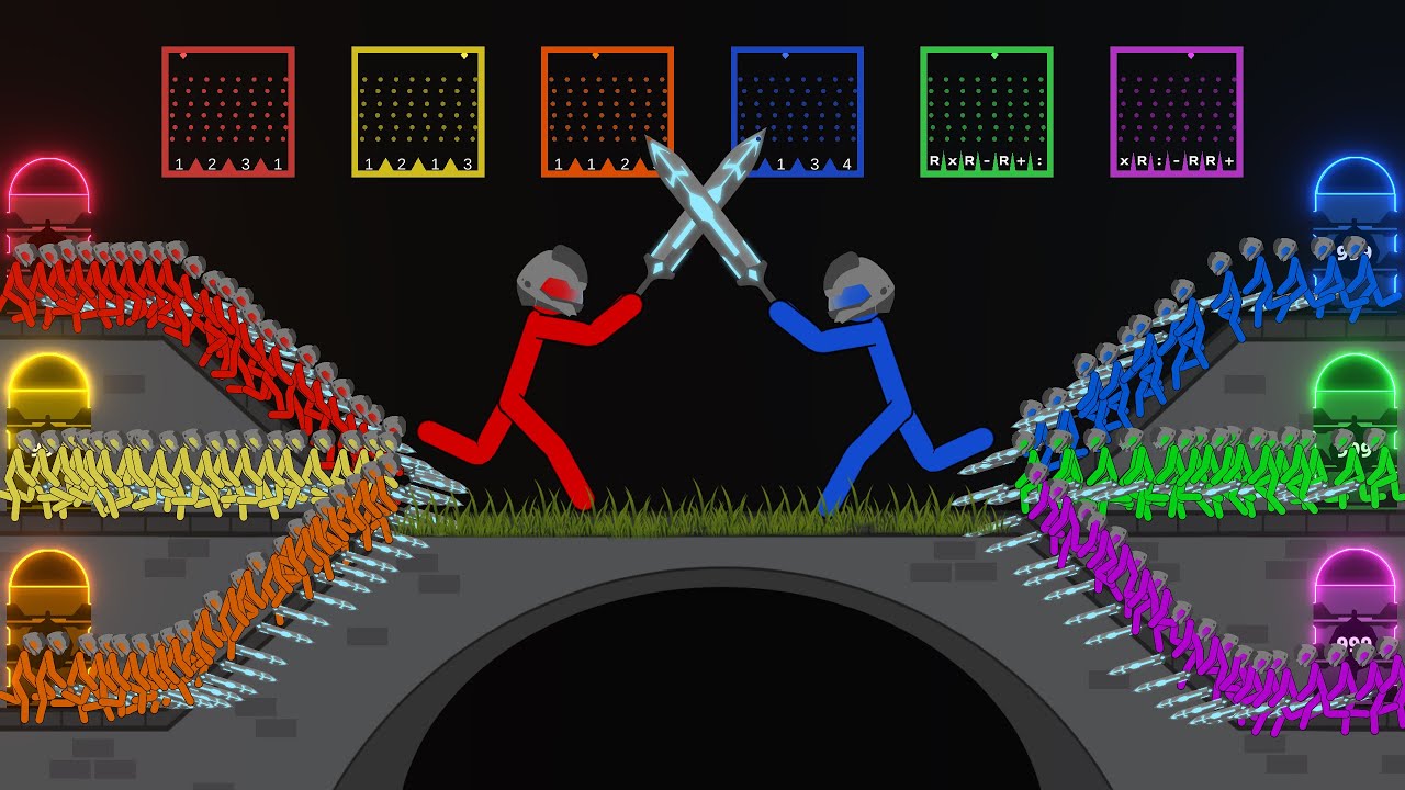 Stickman 3v3 Bridge Clash ~ Битва Будущих Веков