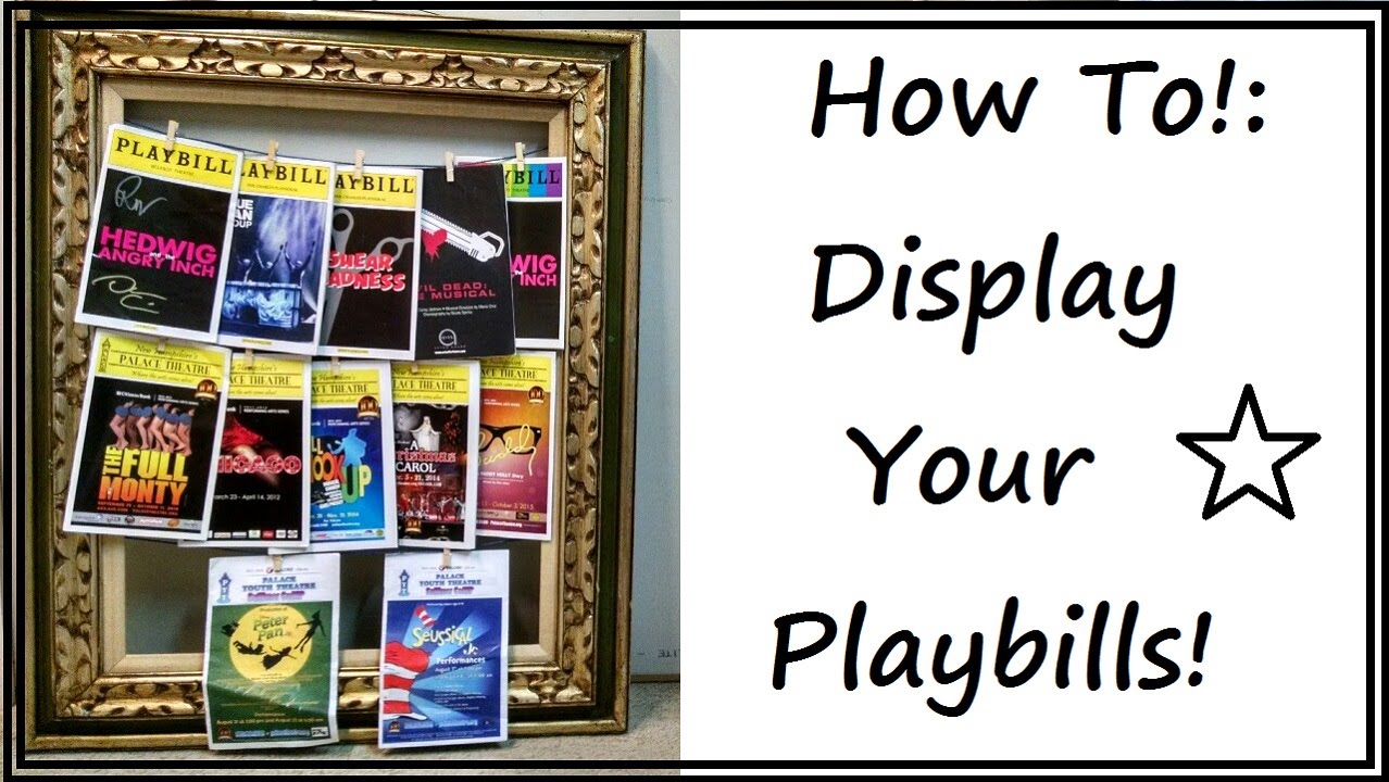 TUTORIAL!: Playbill Display! - Sewing Nerd!