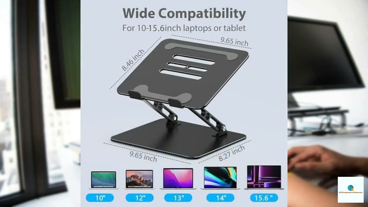 Review - Gogoonike Adjustable Laptop Stand for Desk, Metal Foldable Laptop Riser, Portabl