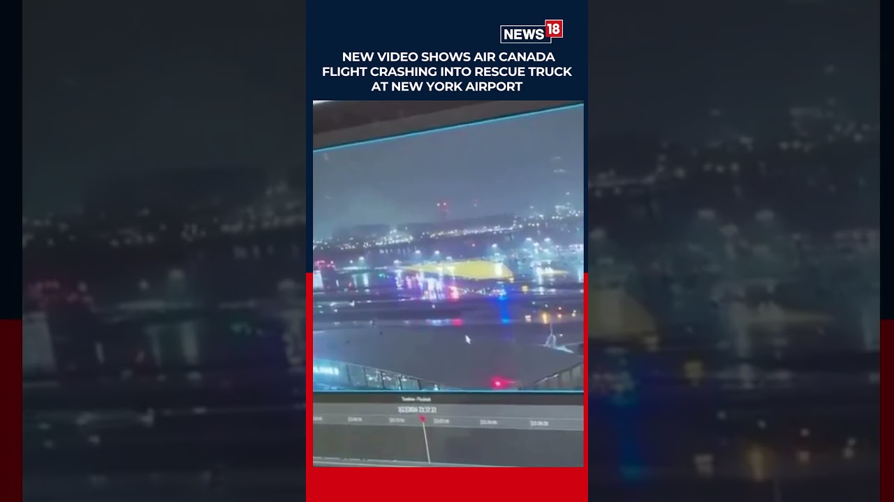 Air Canada Flight Collides With Fire Truck at LaGuardia Airport | Deadly Runway Crash Caught on Cam