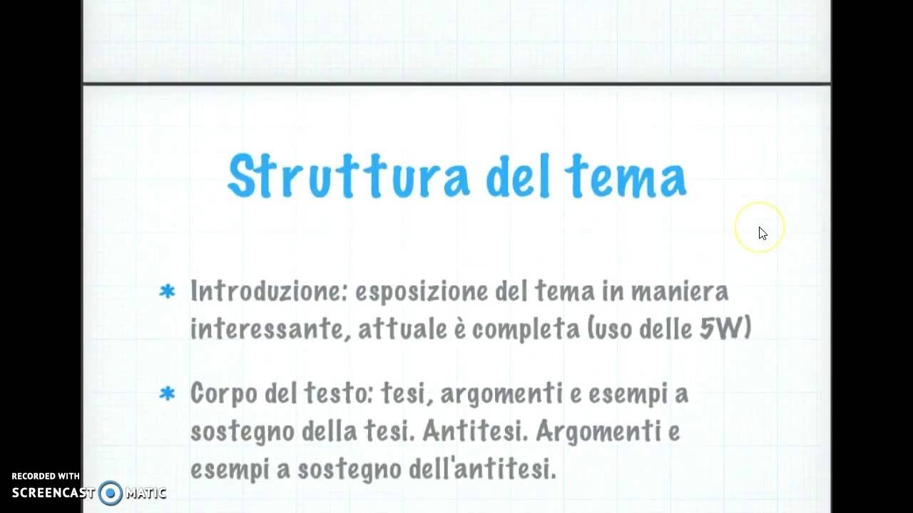 Come scrivere bene un tema in italiano