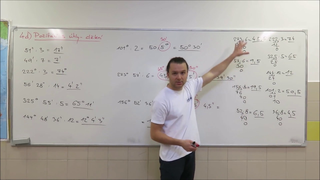4d) Počítání s úhly - dělení