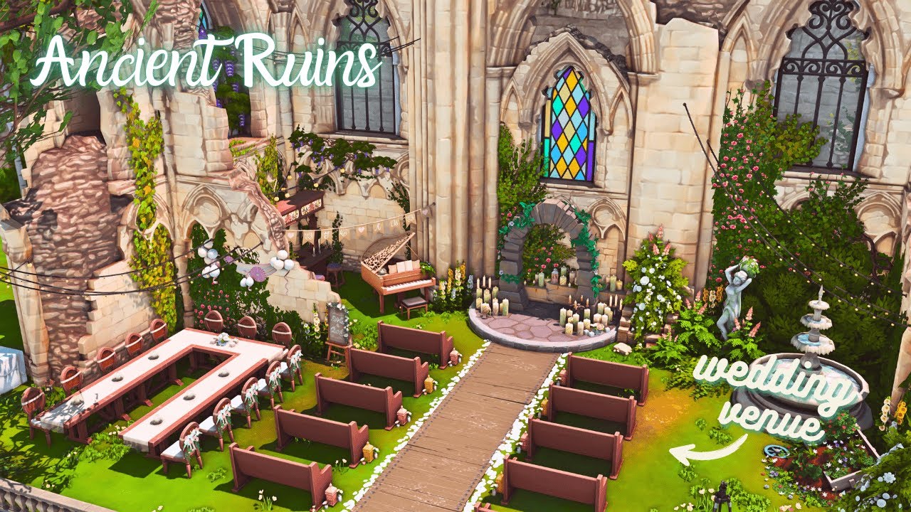 Ancient Ruins Wedding Venue 💍🌿 | The Sims 4 Stop Motion | NOCC