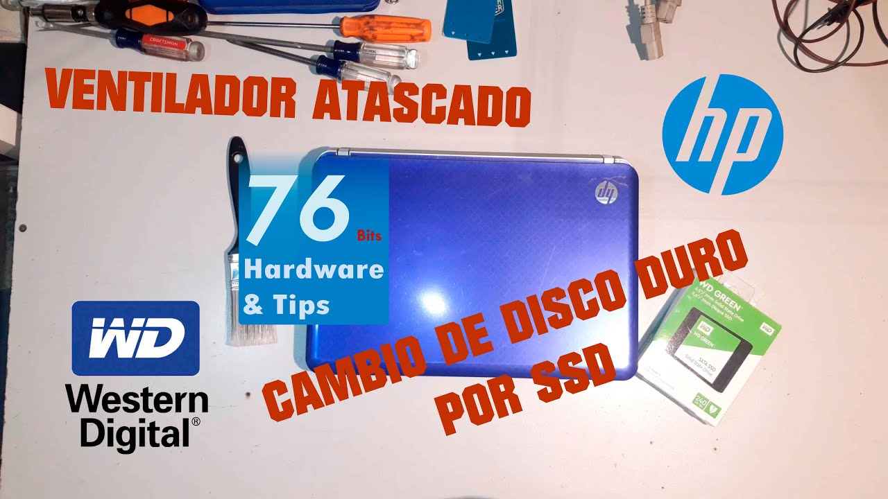 HP Pavilion dv4, ventilador atascado y cambio de disco duro a ssd