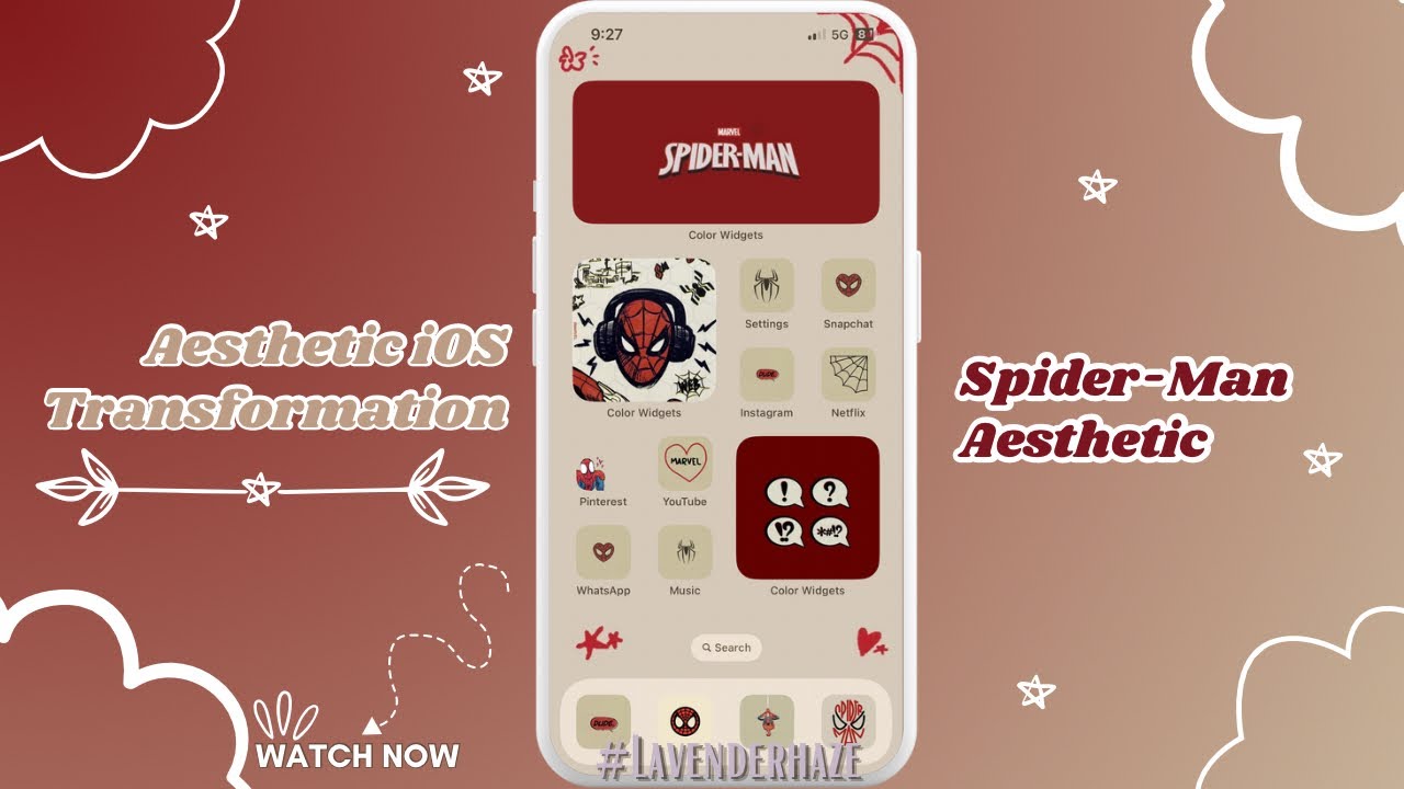 Make your iPhone aesthetic✮⋆˙| Spider Man Aesthetic ๋࣭ ⭑🕸🕷🕸๋࣭ ⭑