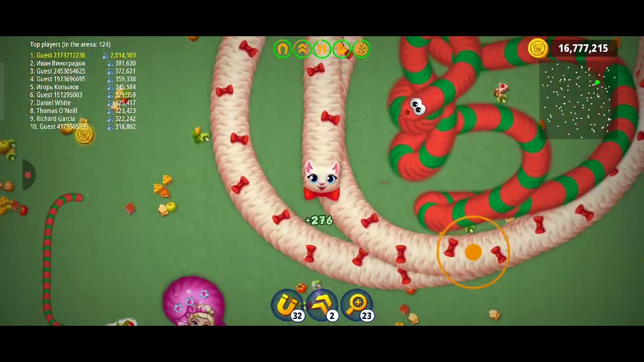 Worms Zoneio Biggest Tiny Kitty Snake || Worms Zone Best Magic Tricks #wormszone