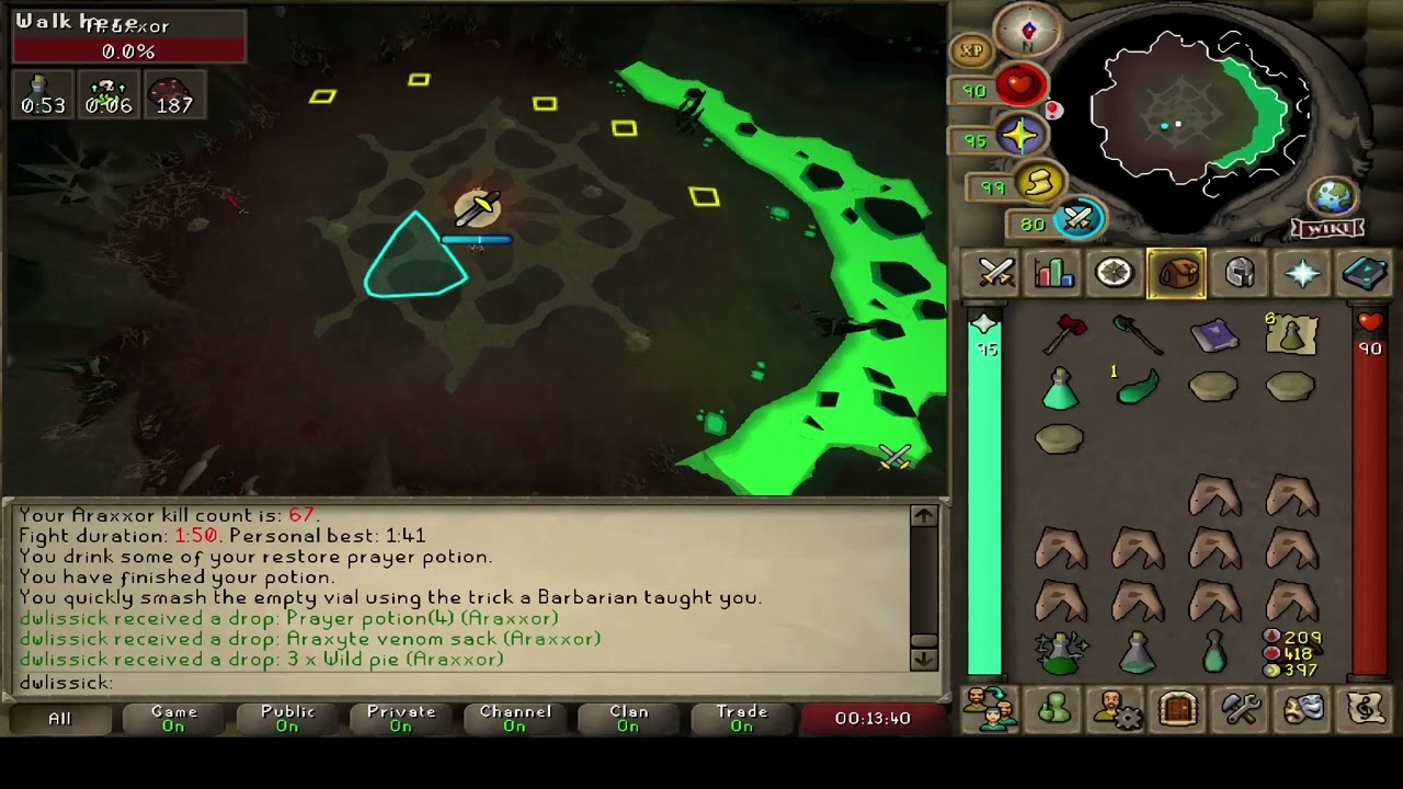 Grinding Araxxor slayer task 