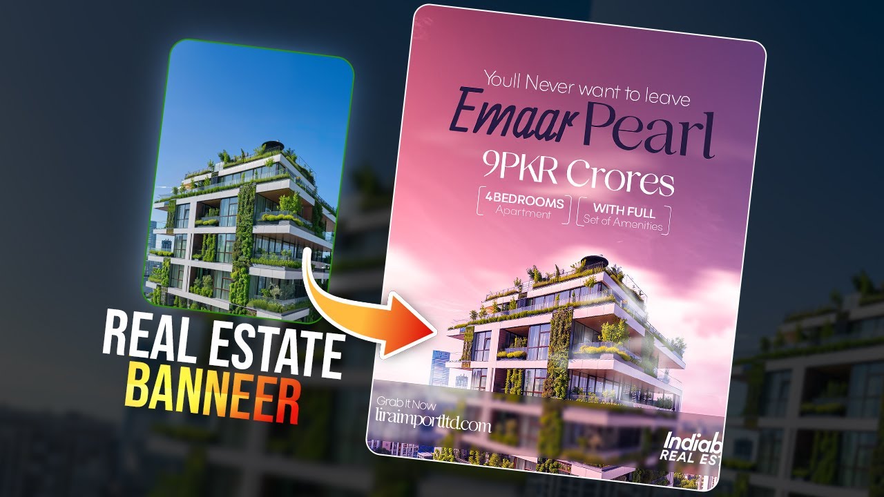 Real Estate Business Social media post design | Photoshop Tutorial