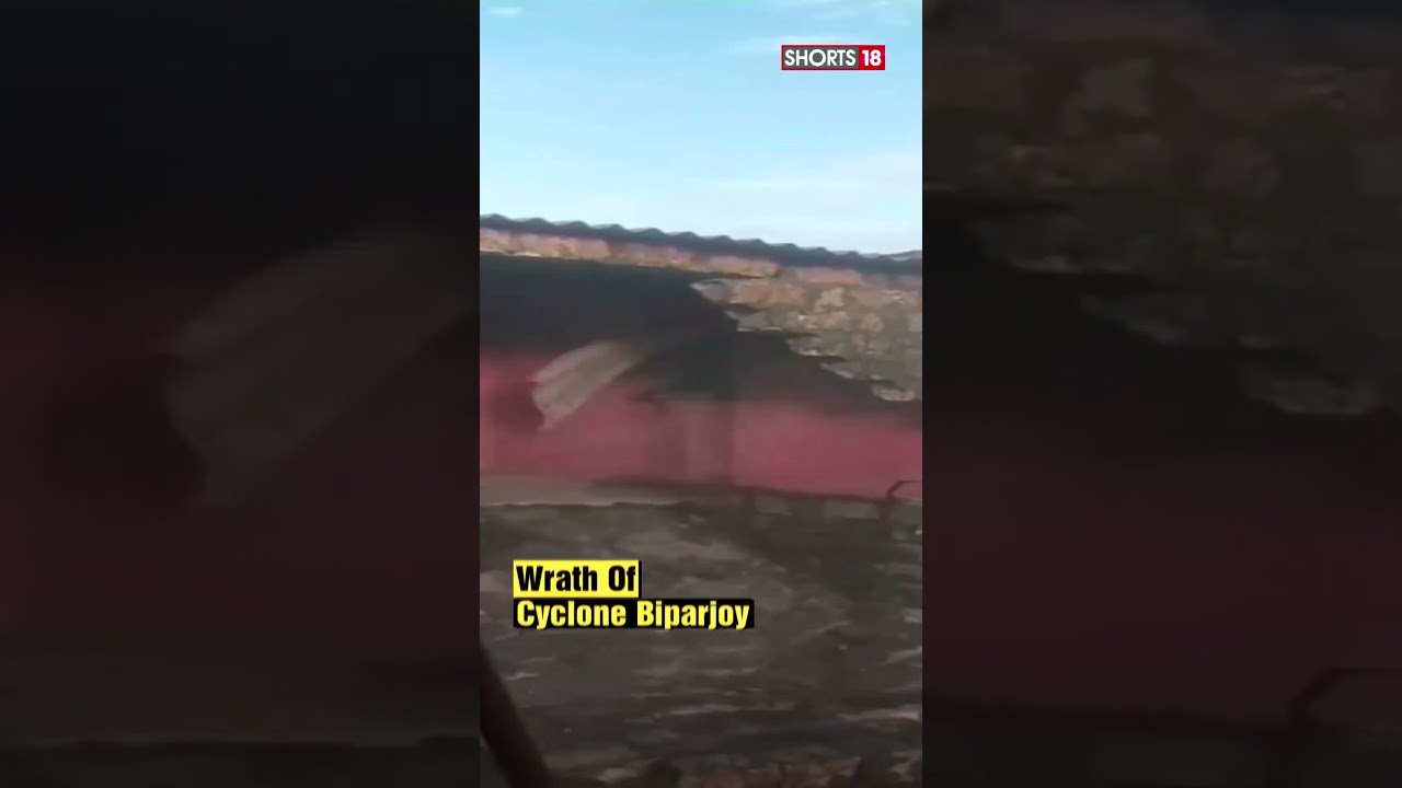 Cyclone Biparjoy: Houses Collapses, Trees Uprooted In Gujrat #shorts #viral