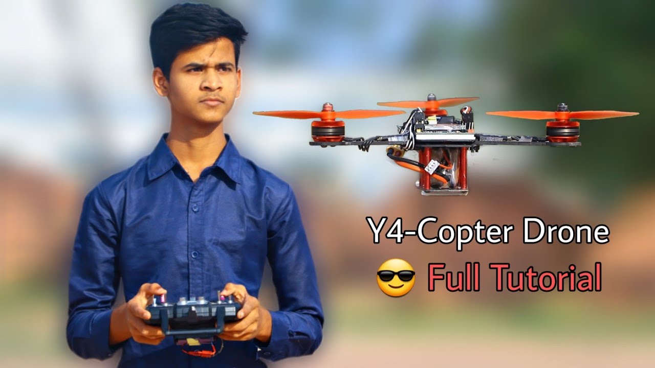 How to make a Y4 Drone using kk2.1.5 flight controller | y4 drone kaise banaye | tricopter drone