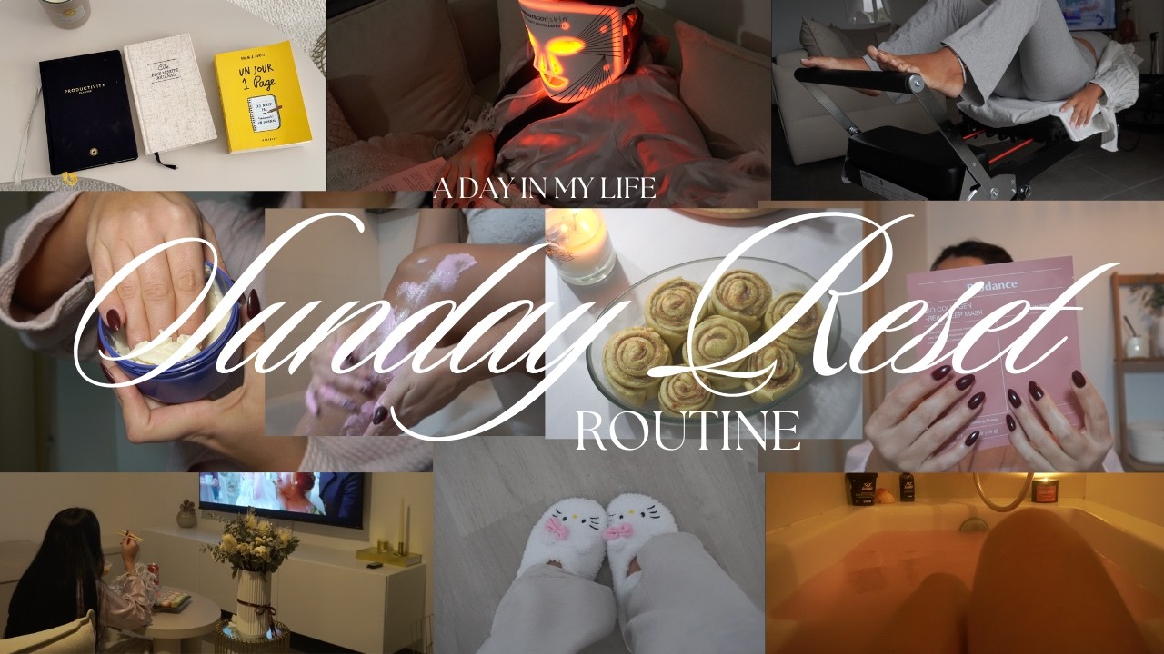 sunday reset 🫧 | ma routine du dimanche, selfcare, organisation, ménage, cozy vlog 🎀
