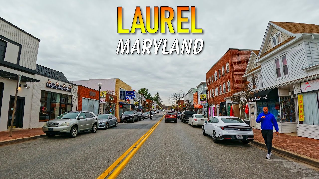 A Drive Through Laurel Maryland | Local Streets in 4K