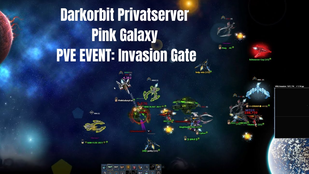 Pink Galaxy PVE Event: Invasion Gate (Darkorbit pve+pvp private server)