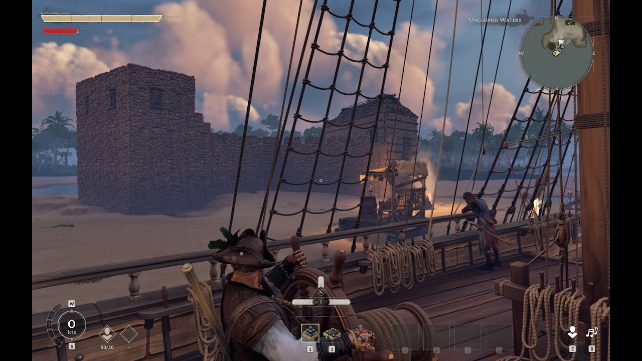Windrose demo updating Strönd castle and testing out ships cannons
