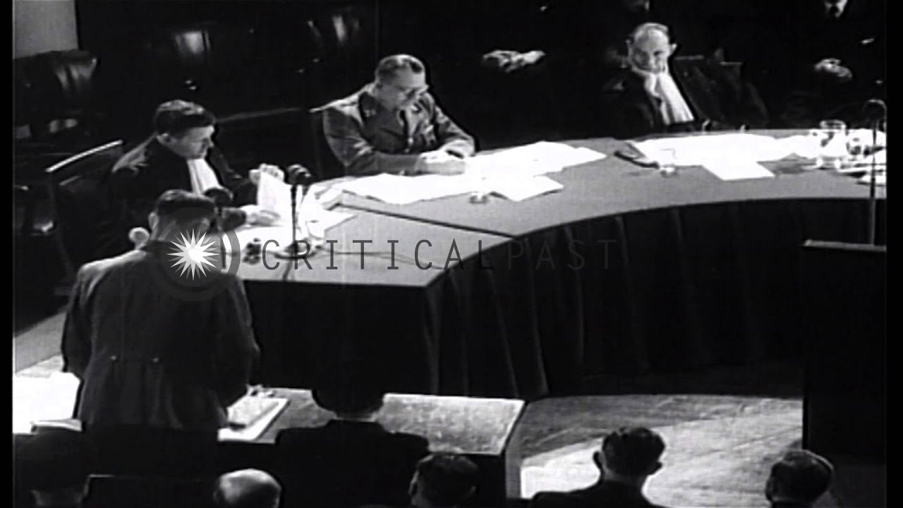 War crimes trial. Closing statements and sentencing of Hanns Albin Rauter in the ...HD Stock Footage