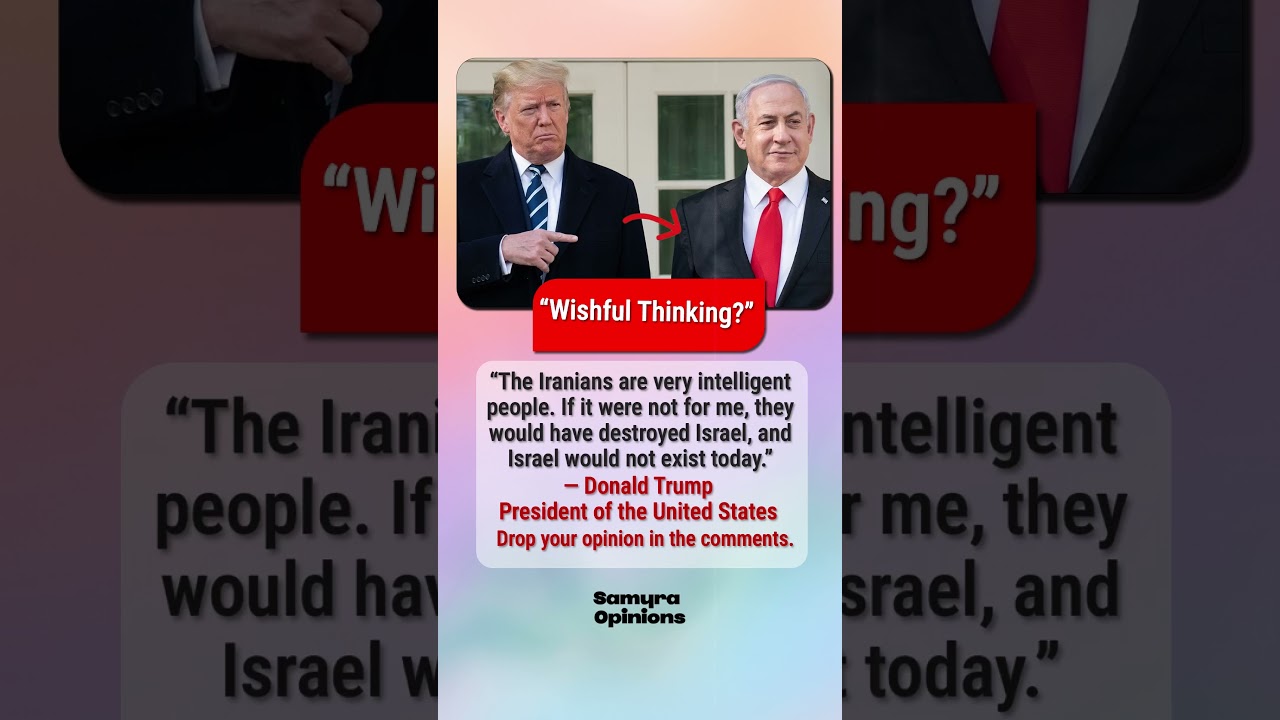 Trump&rsquo;s Iran-Israel Claim: &ldquo;Without Me, Israel Would Not Exist?&rdquo; Sparks Debate #trendingnow