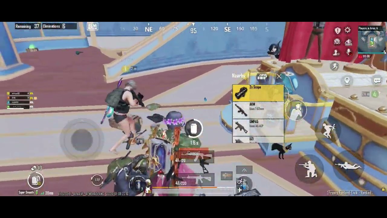 My bgmi Livik BEST GAMEPLAY with new here subscribe game 1VS4 PUBG MOBILE TxLUCIFER