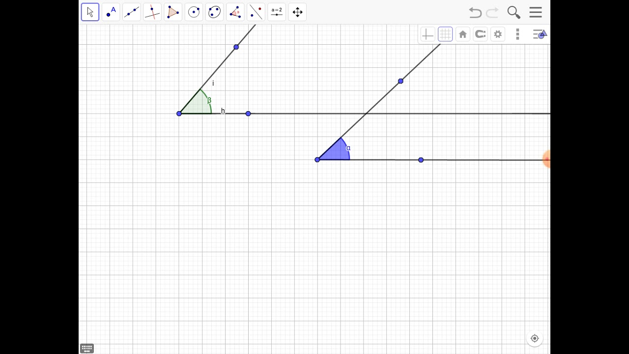 GeoGebra su Tablet   Confronto di angoli con Slider e traslazione