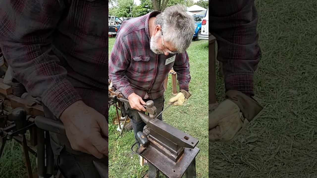Brian Brazeal workin' on a steak turner.