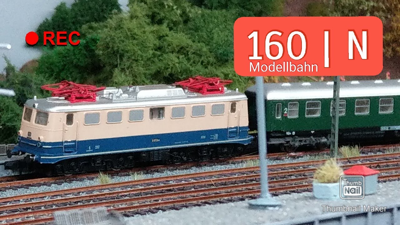 Modelleisenbahn mit Kamera und Stativ gefilmt / Modellbahn in Spur N 1:160 / Test meiner Kamera