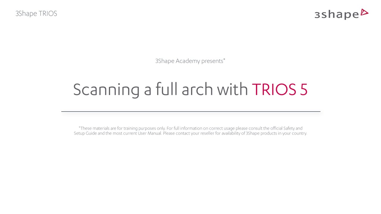 Scanning a full arch with TRIOS 5
