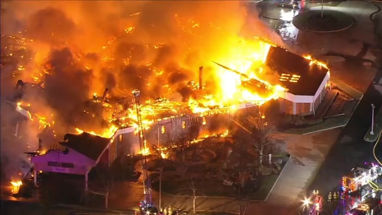 INFERNO: Massive 8-alarm fire destroys church | Chopper video
