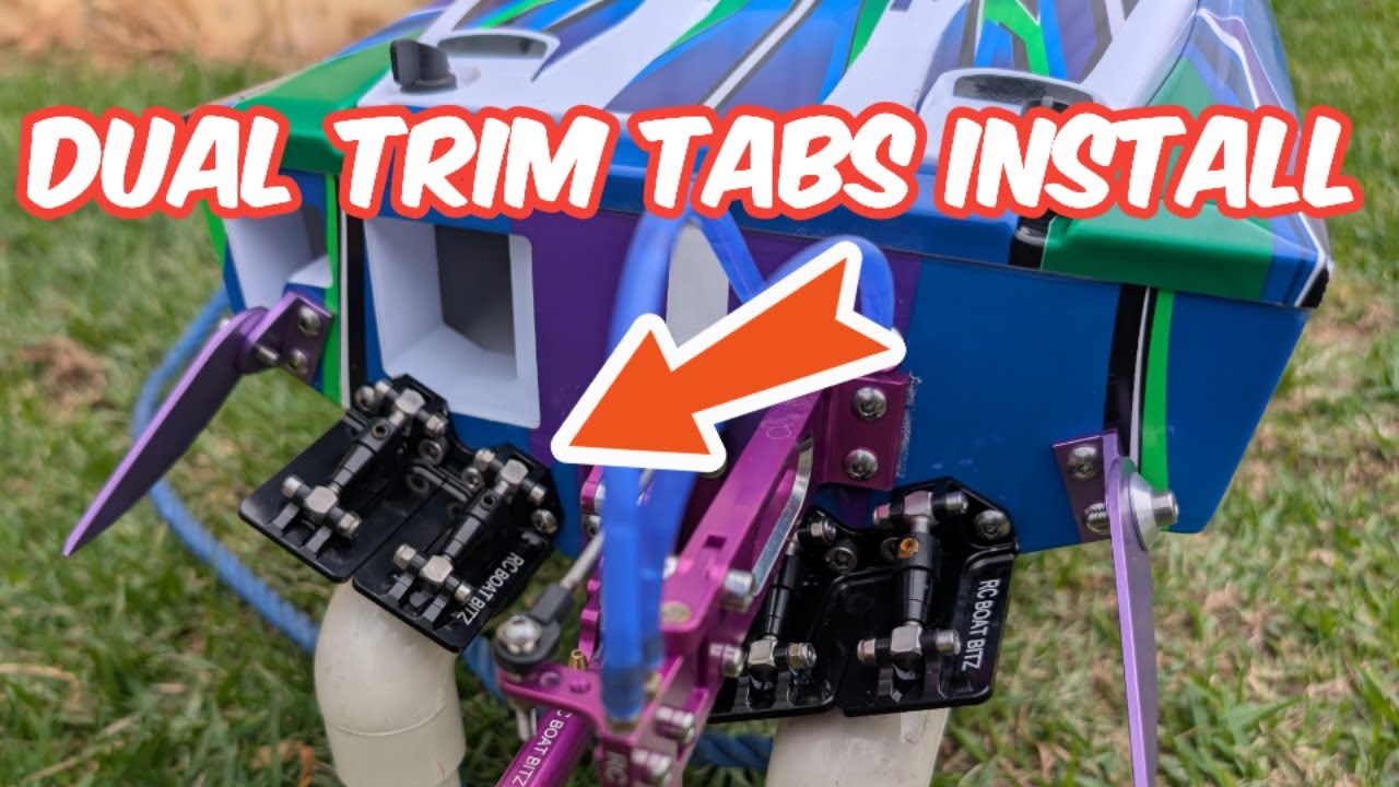 RCBB Dual trim tabs install on the Spartan SR