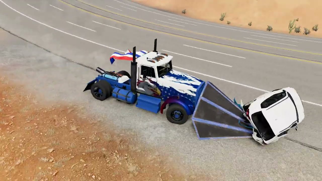 Caminhão foguete no deserto