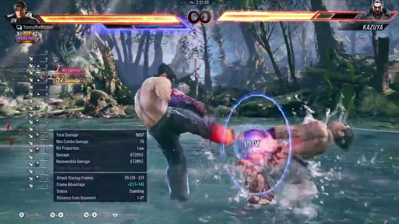 Tekken 8 Jin double Electric into a Hellsweep combo