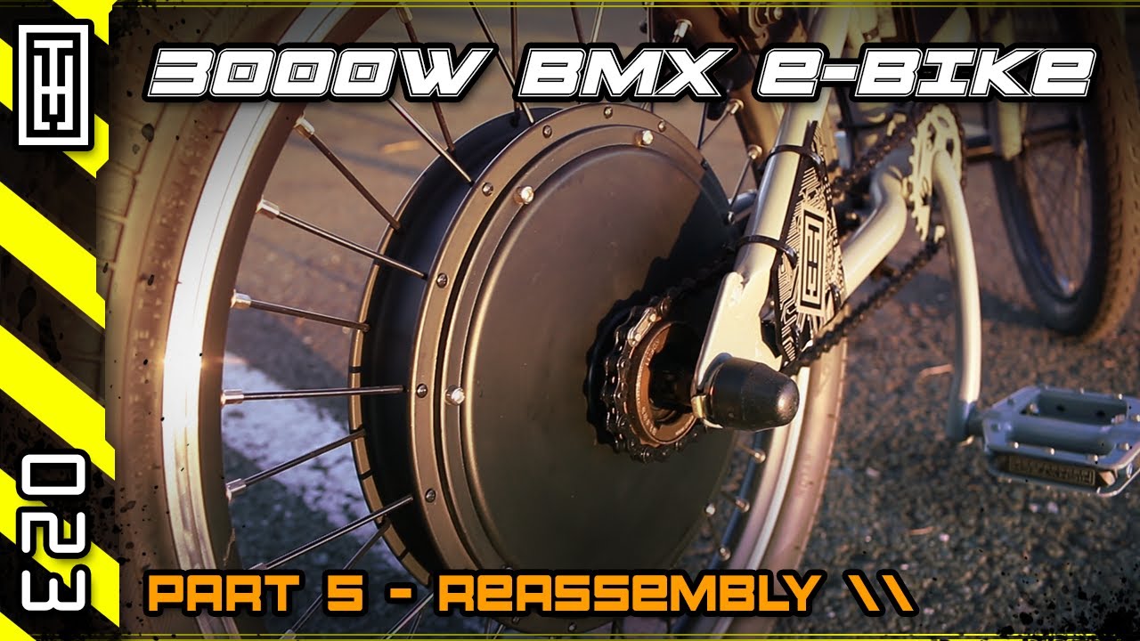 🚲 Custom 3000W BMX E-Bike [45MPH!] - Part 5 - Visual Mods, Acrylic Panels, Wire Cleanup, Reassembly!
