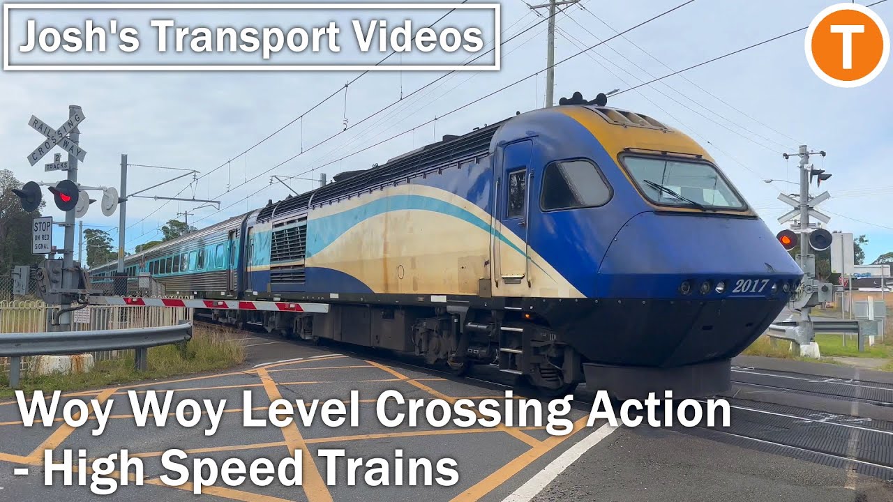 JTV Vlog 96: Woy Woy Level Crossing Action - High Speed Trains