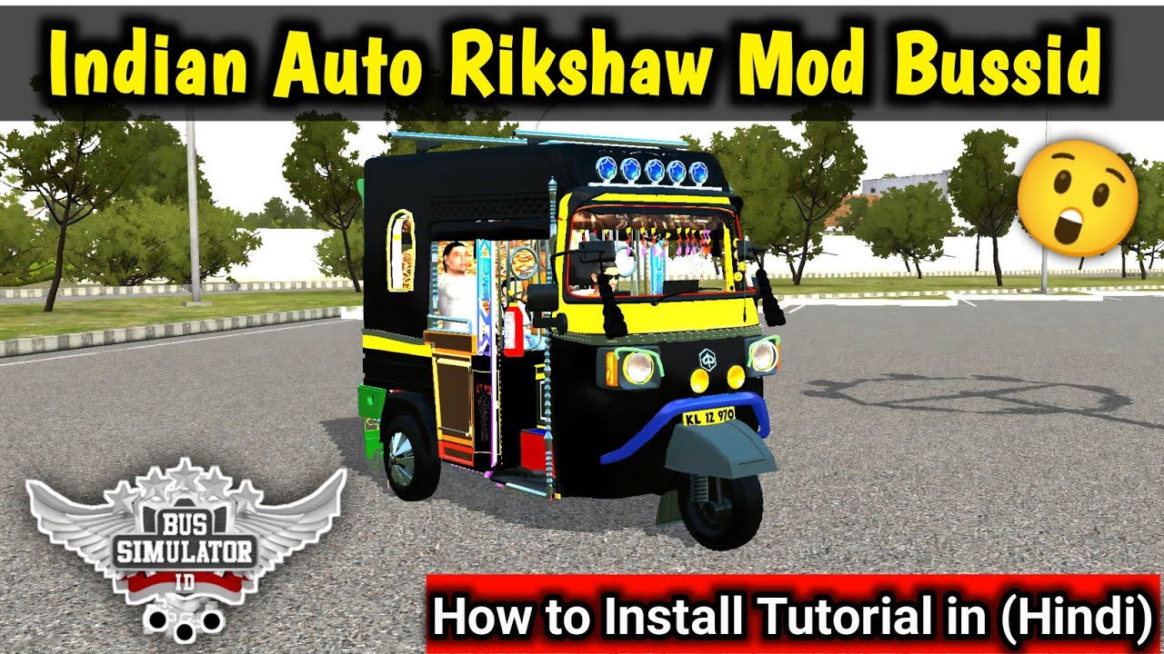 Download Indian Auto Rikshaw Mod in Bus Simulator Indonesia | Bussid Mod | Tempu Mod For Bussid